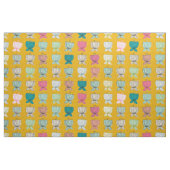 bloemkopjes geel stof (Fat Quarter)