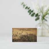 Bloemkoppel  Antiek ganzen van de Sepia-textuur Visitekaartje (Staand voorkant)