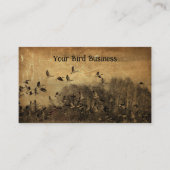 Bloemkoppel  Antiek ganzen van de Sepia-textuur Visitekaartje (Voorkant)