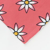 bloemkoraal fleece deken (Hoek)