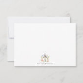 Bloemkraagmonogram gepersonaliseerd notitiekaartje (Voorkant)