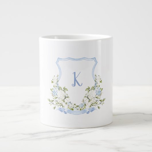 Bloemkraagmonogram Grote Koffiekop (Voorkant)