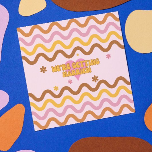 Bloemkracht 60's 70's We gaan trouwen Kaart