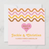 Bloemkracht 60's 70's We gaan trouwen Kaart (Achterkant)