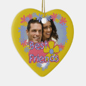 Bloemkracht Beste Vrienden Foto Keepsake Keramisch Ornament (Rechts)