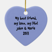 Bloemkracht Beste Vrienden Foto Keepsake Keramisch Ornament (Achterkant)