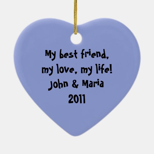 Bloemkracht Beste Vrienden Foto Keepsake Keramisch Ornament (Achterkant)