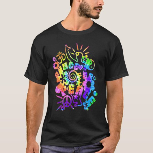 Bloemkracht Dans voor vrede Batik Stijl 1 Gro T-shirt (Voorkant)