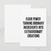 Bloemkracht - gewone ingrediënten omzetten in bedankkaart (Voorkant / Achterkant)