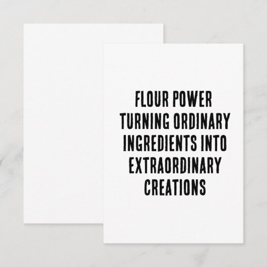 Bloemkracht - gewone ingrediënten omzetten in bedankkaart (Voorkant / Achterkant)