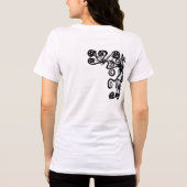 Bloemkracht in zwart Tri-Blend shirt (Achterkant)