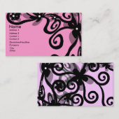 Bloemkracht in zwart visitekaartje (Voorkant / Achterkant)