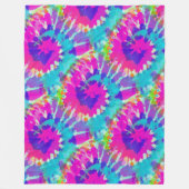 Bloemkracht - Kleurrijk spiraalvormig batikpatroon Fleece Deken (Voorkant)