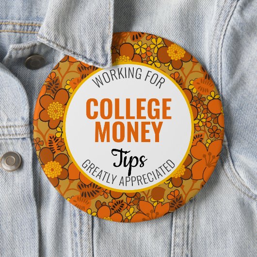 Bloemkracht| Tips gewaardeerd | Studiegeld Ronde Button 6,0 Cm (In situ)