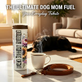 Bloemkracht van de Zwarte Russische Terriër Thermosbeker