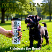 Bloemkracht van de Zwarte Russische Terriër Thermosbeker