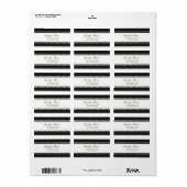 Bloemkracht - zwart-witte adresetiketten etiket (Full Sheet)