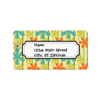  bloemkralen Art Blue Sinaasappel Groen Bruin Etiket