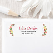 Bloemkrans aan beide zijden etiket (Insitu)