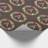 BLOEMKRANS BABY SHOWER MONOGRAM INPAKPAPIER (Hoek)