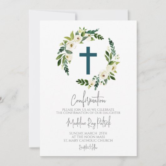 Bloemkrans bevestiging kaart (Voorkant)