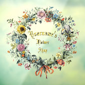 Bloemkrans bloemenwinkel Sjabloon Raamsticker (Vel 3)