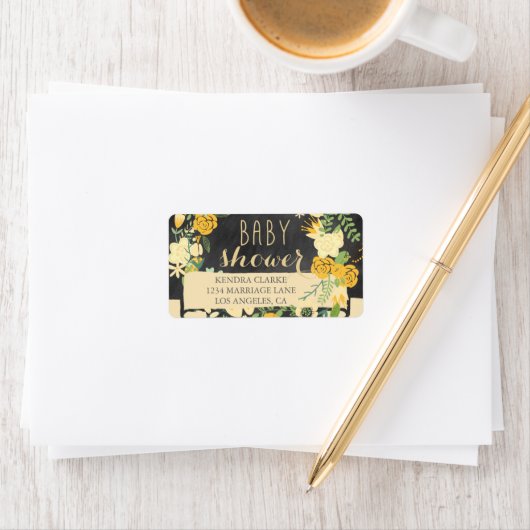 BLOEMKRANS CHALKBOARD BABY SHOWER LABELS (Insitu)