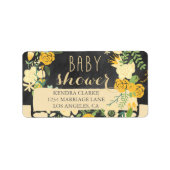 BLOEMKRANS CHALKBOARD BABY SHOWER LABELS (Voorkant)