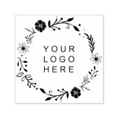 bloemkrans | Custom Company Business Logo Zelfinktende Stempel (Design)