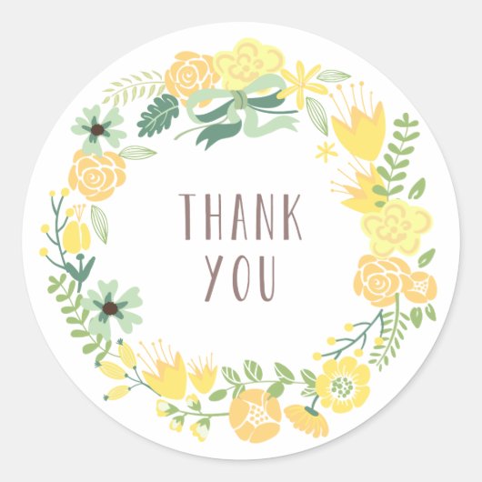 bloemkrans | Dank u Stickers (Voorkant)