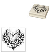 Bloemkrans Hart Lente Liefde Natuur Tuinman Rubberstempel (Gestempeld)