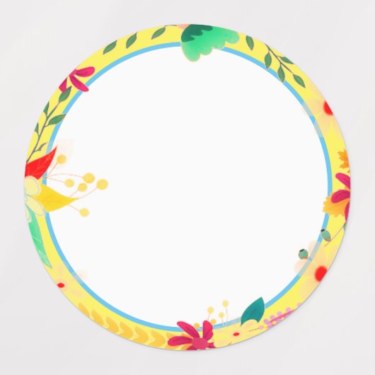 Bloemkrans Kleurrijke Land Waterdichte Labels (Design 2)