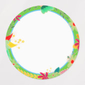 Bloemkrans Kleurrijke Land Waterdichte Labels (Design 1)