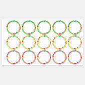 Bloemkrans Kleurrijke Land Waterdichte Labels (Vel)