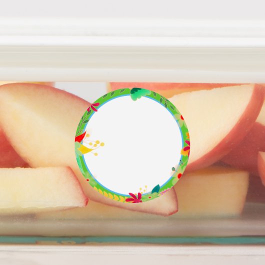 Bloemkrans Kleurrijke Land Waterdichte Labels (Aangebracht)