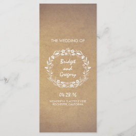 Bloemkrans kraft stijl bruiloft programma's