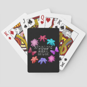 Bloemkrans met vlinder - Mooi cadeau voor de leuks Pokerkaarten
