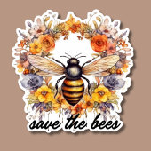 Bloemkrans Save the Bees Waterproof Sticker