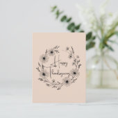 Bloemkransontwerp met madeliefjes, briefkaart (Staand voorkant)