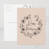 Bloemkransontwerp met madeliefjes, briefkaart (Voorkant / Achterkant)