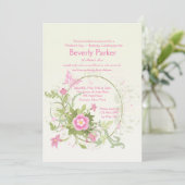 Bloemkrescent Moederdag Uitnodiging (Staand voorkant)