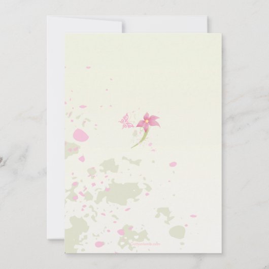 Bloemkrescerende uitnodiging (Achterkant)