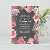  bloemkrijtbord baby shower kaart (Staand voorkant)