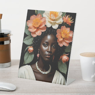 Bloemkroon Reclamebord Met Voetstuk