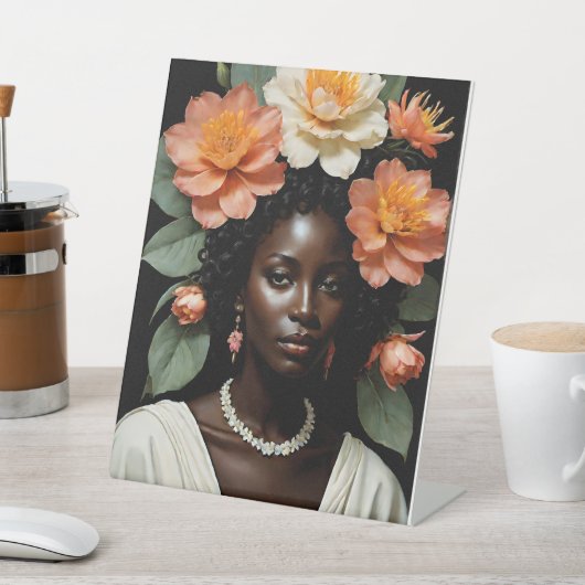 Bloemkroon Reclamebord Met Voetstuk (Insitu)