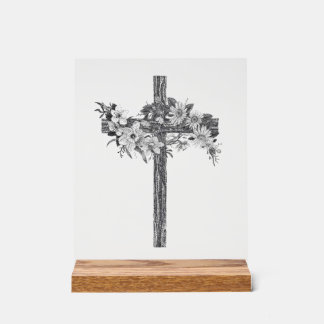 Bloemkruis Acrylaat Bord