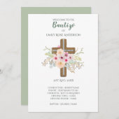 Bloemkruis BAUTIZO Doop Baptism Programma Programmakaart (Voorkant / Achterkant)