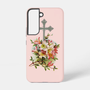 Bloemkruis Christelijk Kruis Samsung Galaxy Hoesje