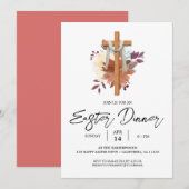 bloemkruis Christelijk lente Paseravondmaal Kaart (Voorkant / Achterkant)