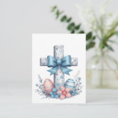 Bloemkruis Coquette Jezus Boog Christelijke Religi Kaart (Staand voorkant)